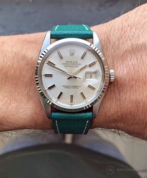 rolex gold datejust leather band|rolex datejust 36 lug width.